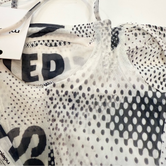 Miaou White Mesh Corset Top - Picture 8 of 12